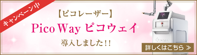 ピコレーザー（Pico Wayピコウェイ）導入しました！！キャンペーン中！！詳しくはこちら